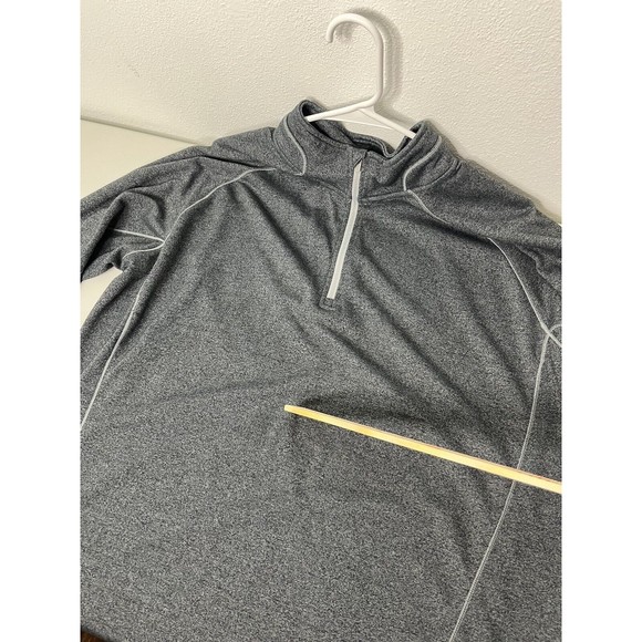 Slazenger Long Sleeve 1/4 Zip Shirt Golf Size Mens XXL Charcoal Gray - Picture 5 of 16